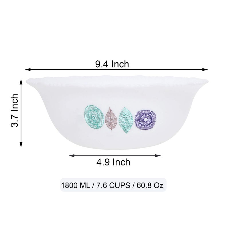 Cutting EDGE Plastic Serving Dish Storage for Rice, Dal, Curries, Vegetable Set of 2 Big 1800ml-GREEN - Image 5