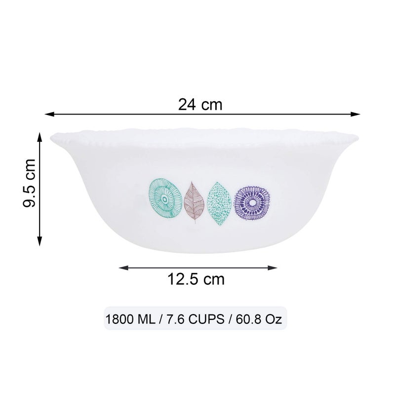 Cutting EDGE Plastic Serving Dish Storage for Rice, Dal, Curries, Vegetable Set of 2 Big 1800ml-GREEN - Image 4