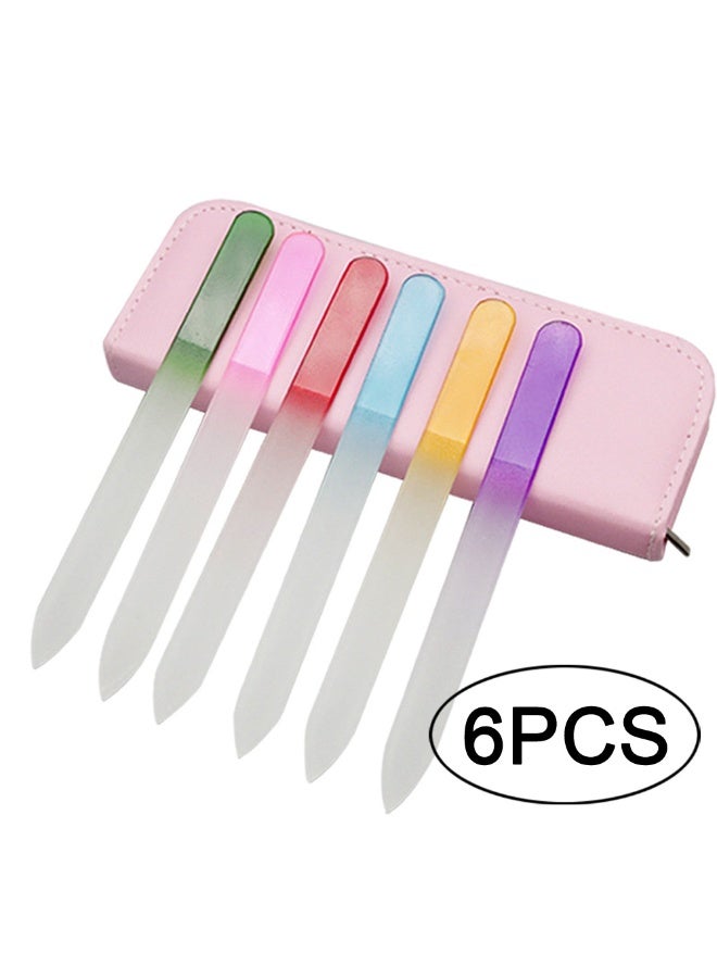 Generic Mixed Color Glass Nail Files Set, Double-Sided Crystal Files for Smooth Toe  - Image 1