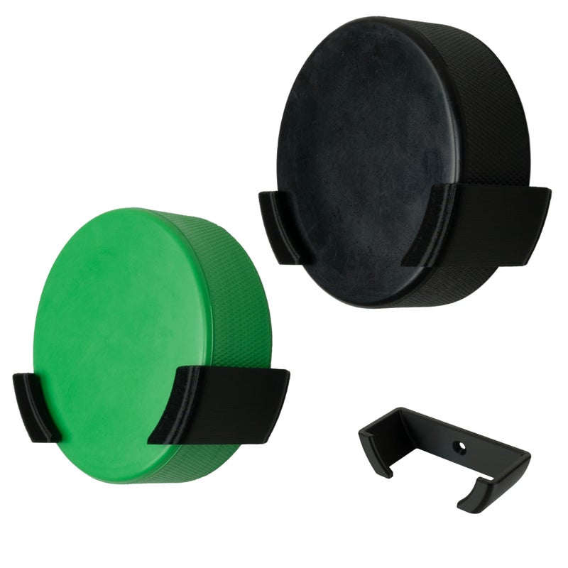 matterform Hockey Puck Wall Mount Display (2 Pack) | Wall Rack Holder Brackets for Collectible Pucks & Game Winning Pucks | Ice Hockey Decor & Storage - Image 1
