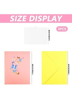 BIGTHREE 3D Pop Up Greeting Cards Flying Butterfly Card Surprise Butterfly Pop Up Card For Graduation Birthday Wedding Card For Mum Wife Anniversary A Style Butterfly  - Image 4