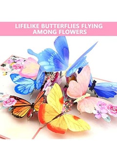 BIGTHREE 3D Pop Up Greeting Cards Flying Butterfly Card Surprise Butterfly Pop Up Card For Graduation Birthday Wedding Card For Mum Wife Anniversary A Style Butterfly  - Image 2