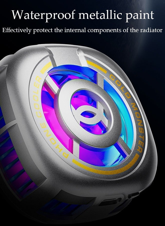 DUNISO Phone Cooler for Live Streaming and Gaming Fast Phone Cooling Fan, Semi-Conductor Cooling Chip Mobile Phone Radiator with RGB Lights, Fit All Types of iPhone Android Smartphones - Image 3