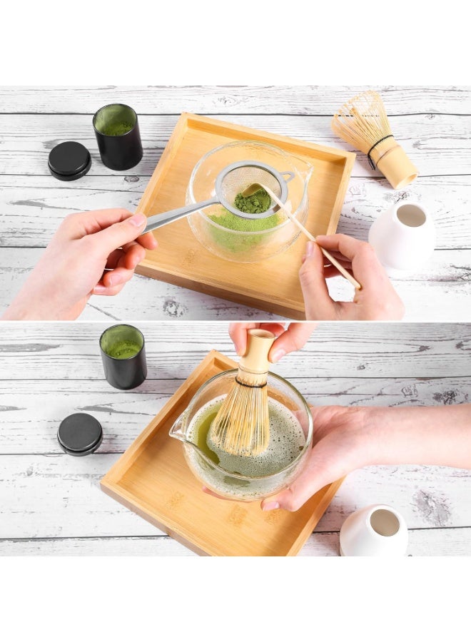 Textured Glass Matcha Bowl With Pouring Spout - Handmade Japanese Style Matcha Green Tea Ceremony Chawan 400ml 13.5 oz Big Glass Salad Porridge Juice Bowl Cup - Image 5