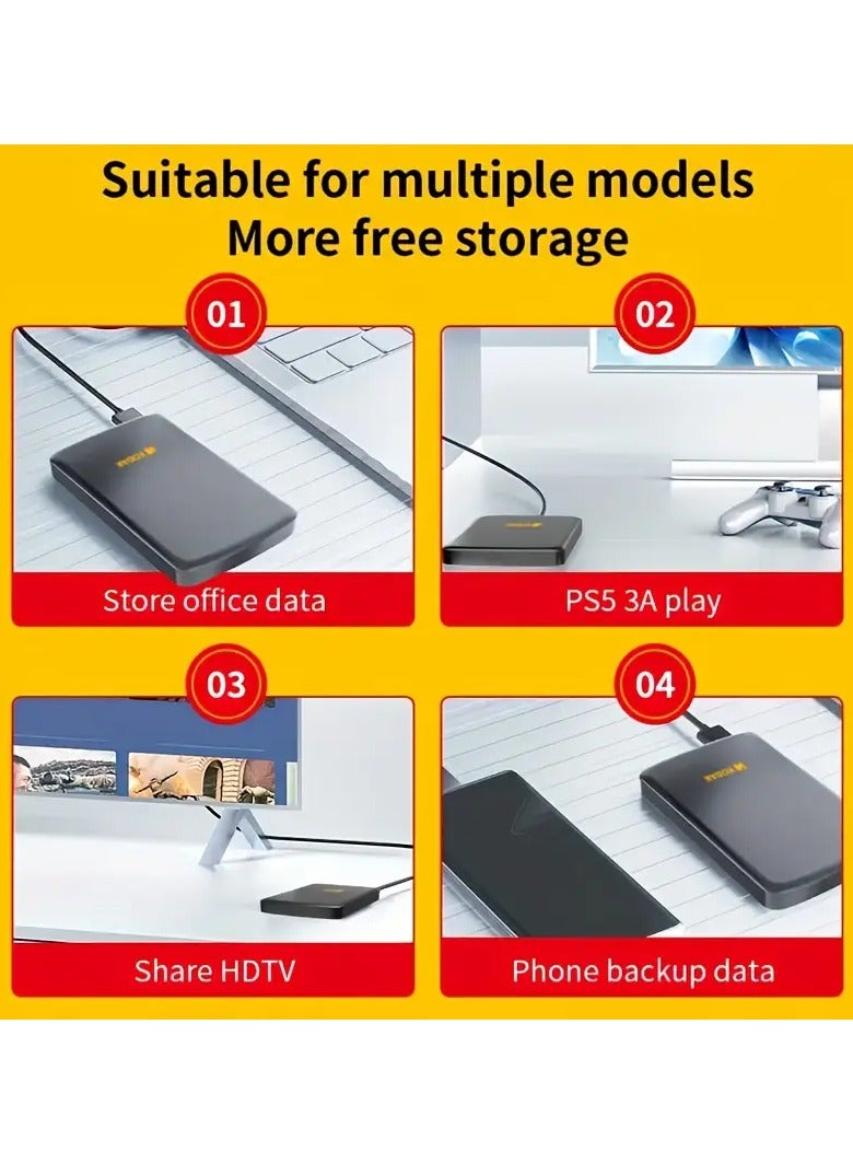 كوداك قرص صلب محمول P150 سعة 500 جيجابايت HDD خارجي، سرعة عالية 2.5 بوصة USB3.2 HDD للألعاب لأجهزة اللابتوب/الكمبيوترات/Mac/PS5/PS4/Xbox/Switch وغيرها - Image 4
