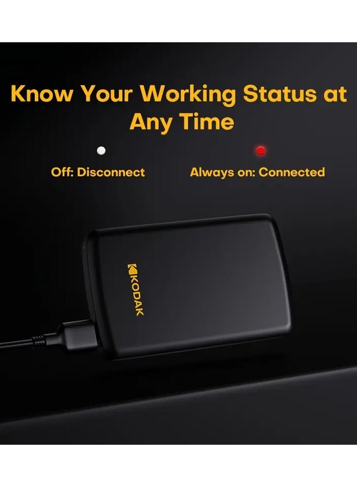 كوداك قرص صلب محمول P150 سعة 500 جيجابايت HDD خارجي، سرعة عالية 2.5 بوصة USB3.2 HDD للألعاب لأجهزة اللابتوب/الكمبيوترات/Mac/PS5/PS4/Xbox/Switch وغيرها - Image 5