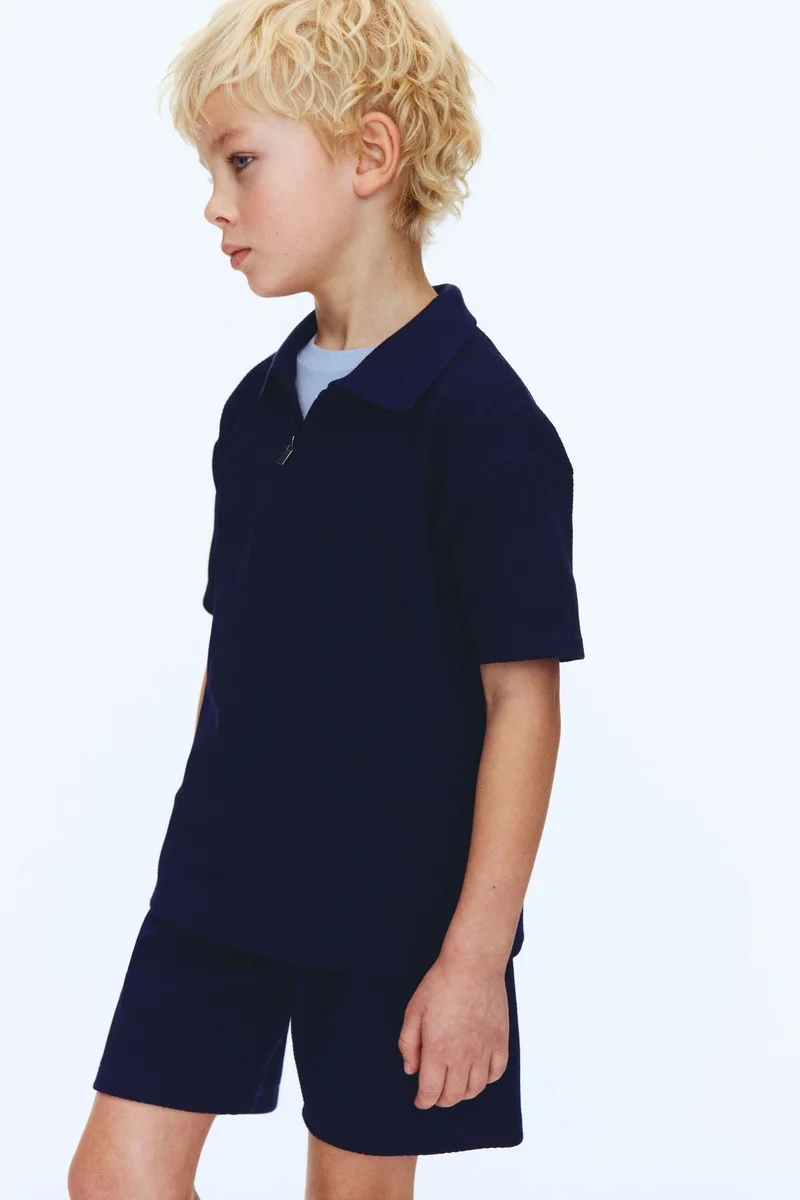 H&M 2-piece textured jersey set