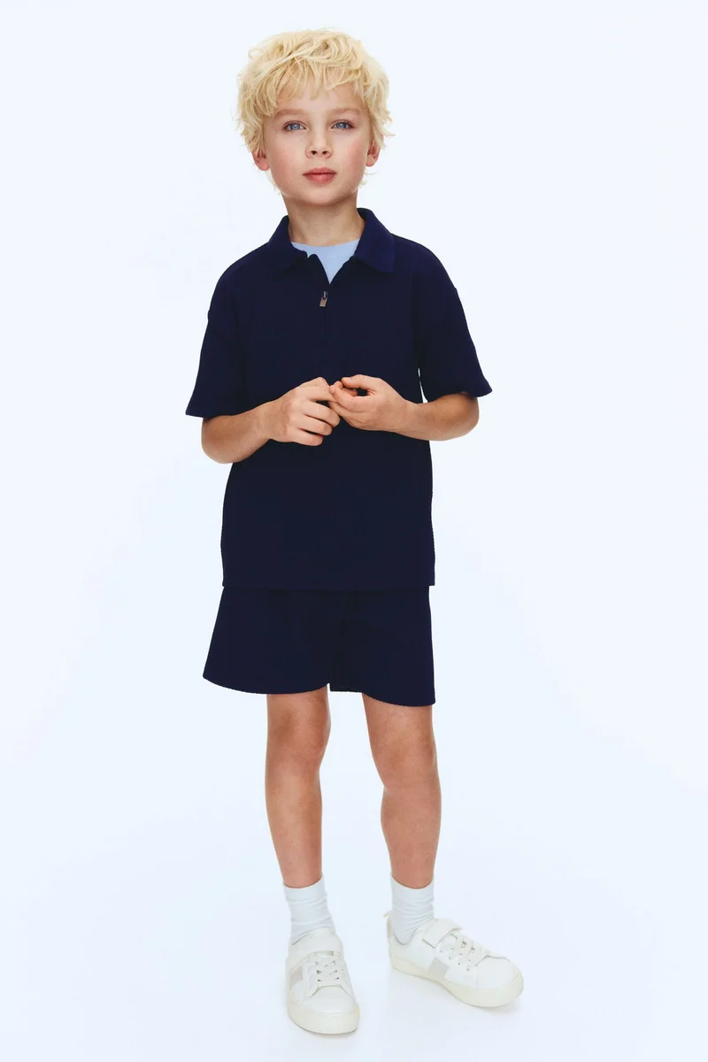 H&M 2-piece textured jersey set