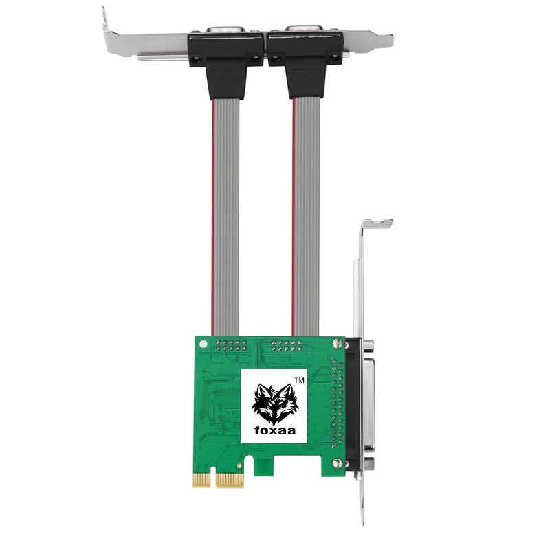 foxaa PCI Express x1 Serial & Parallel Combo Card – 2 RS232 Ports + 1 LPT Port | Based on WCH CH382 Chipset | Compatible with Windows/Linux - Image 4