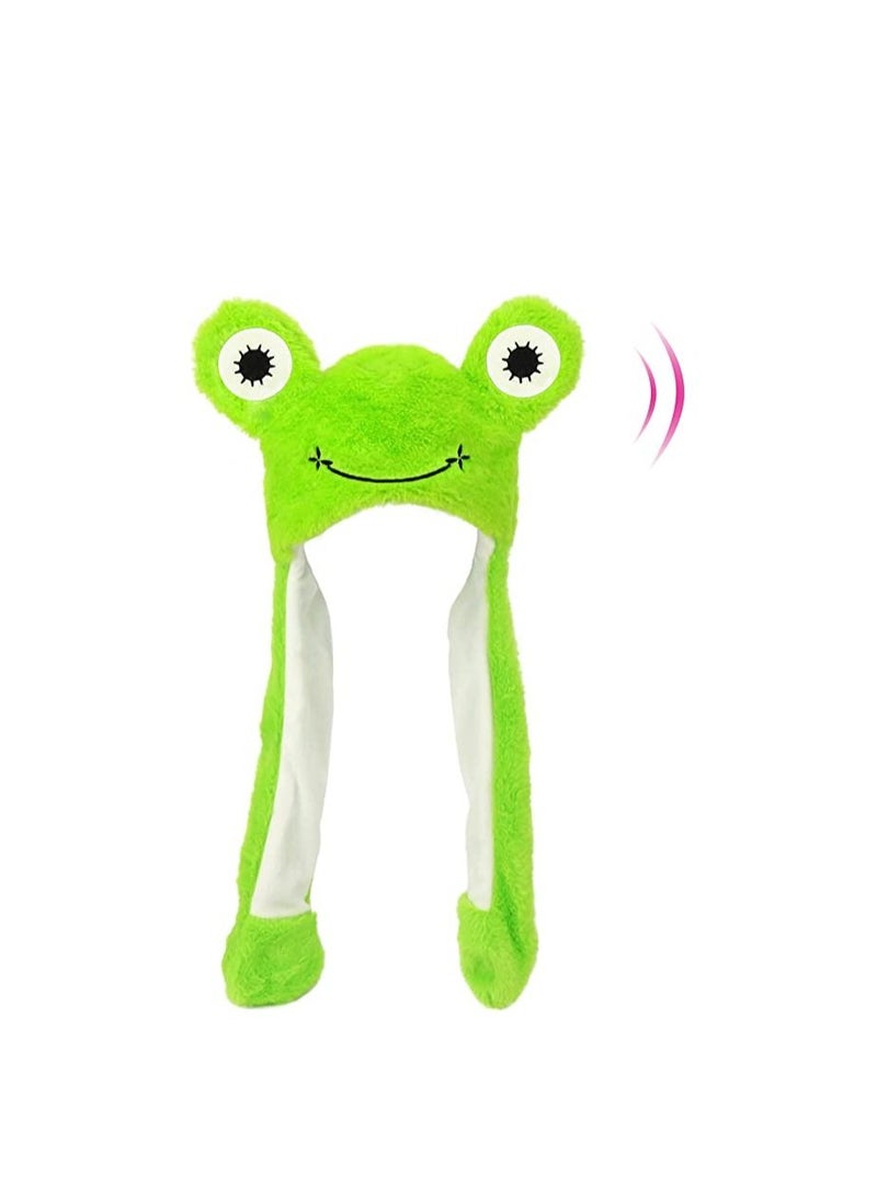 SYOSI - Animal Hat with Ears Moving Jumping Pop Up Beating Plush Dress Up, 22'' - Image 1
