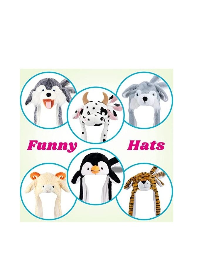 SYOSI - Animal Hat with Ears Moving Jumping Pop Up Beating Plush Dress Up, 22'' - Image 1