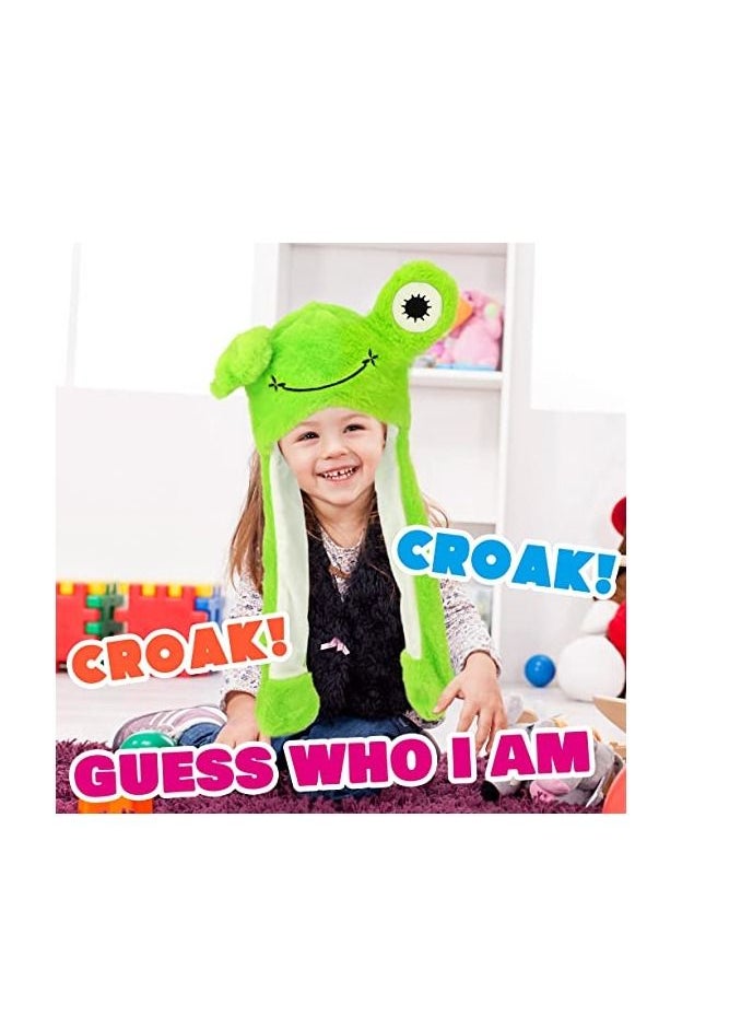 SYOSI - Animal Hat with Ears Moving Jumping Pop Up Beating Plush Dress Up, 22'' - Image 1