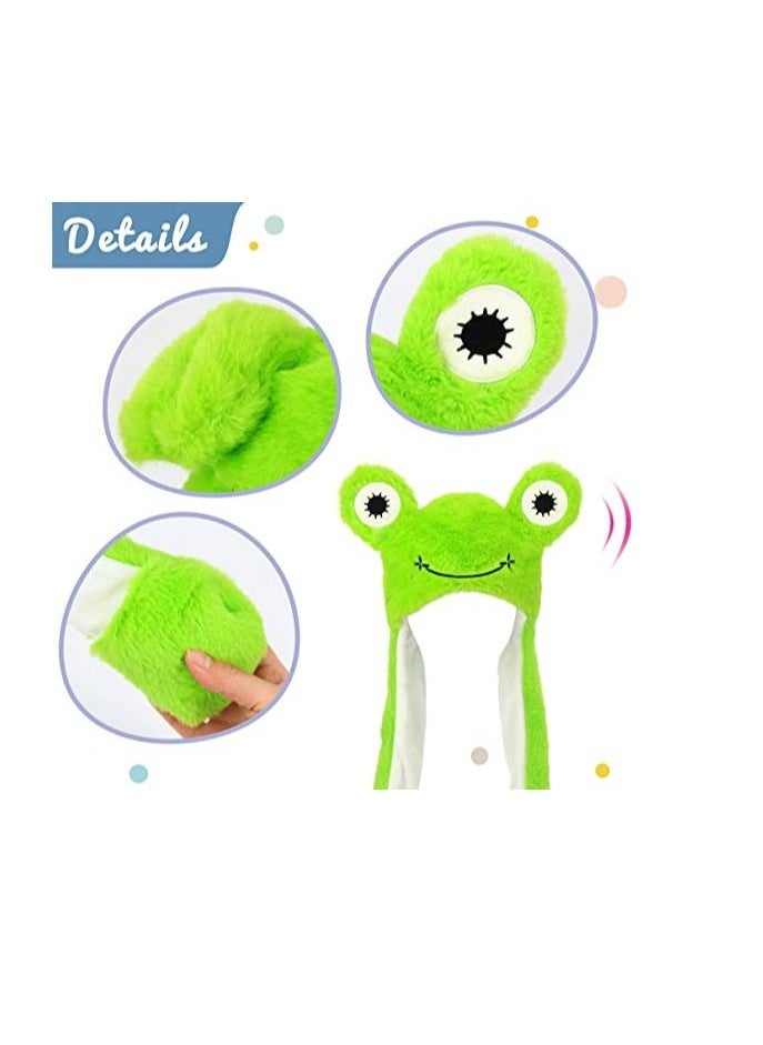 SYOSI - Animal Hat with Ears Moving Jumping Pop Up Beating Plush Dress Up, 22'' - Image 1