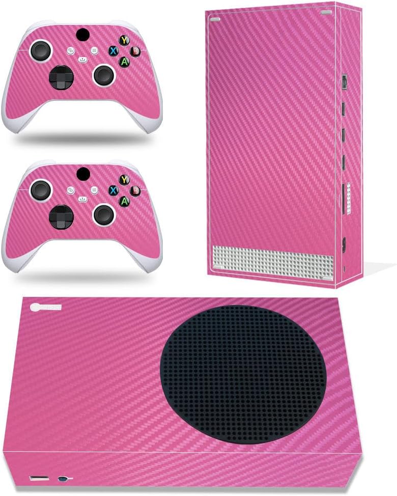 Xbox Series S Stickers Full Body Vinyl Skin Decal Protective Cover for Microsoft Xbox Series S Console and Controllers (Series S Pink 5)