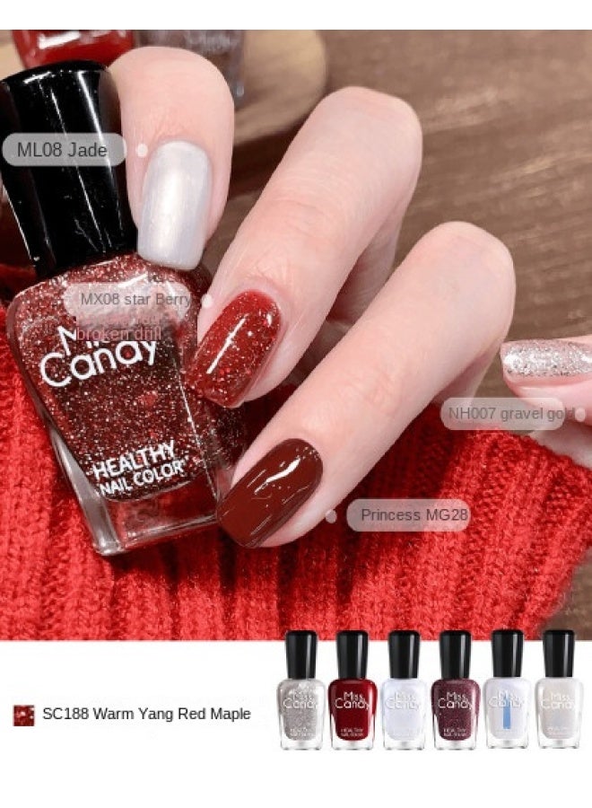 Miss Candy Piece Set】healthy Nail Polish, No Light Needed, Long-lasting Peelable Nail Polish Kit, Whitening Effect, Beginner-friendly Gift - Image 2