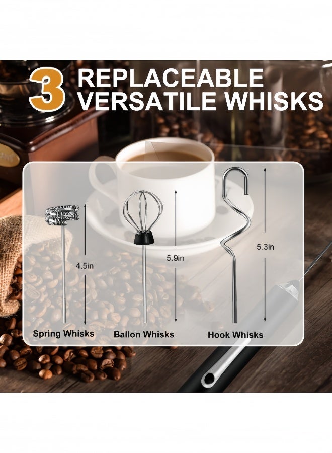 Kibee Upgraded Handheld Milk Frother with Storage Bag, 3-Speed Electric Mixer for Latte, Hot Chocolate, Eggs, and Drinks - Image 3