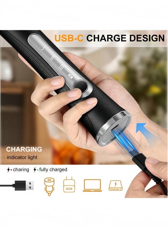 Kibee Upgraded Handheld Milk Frother with Storage Bag, 3-Speed Electric Mixer for Latte, Hot Chocolate, Eggs, and Drinks - Image 5