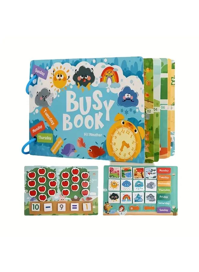 ساعة منبه للتعليم كتاب هادئ ومشغول للأطفال فوق 3 سنوات - Image 1