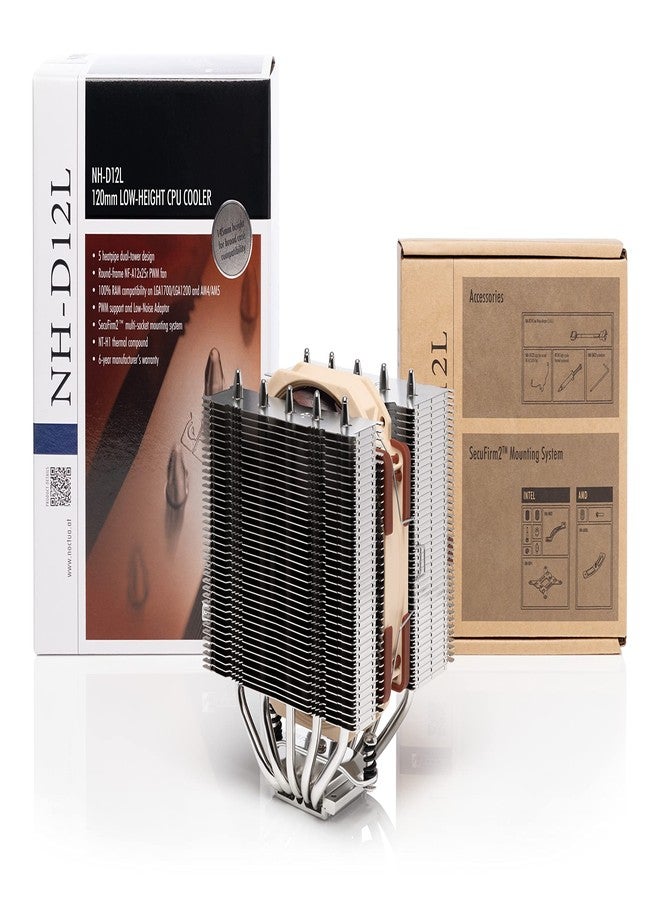 Noctua NH-D12L Low CPU Cooler (120mm, Brown) - Image 5