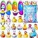 ANGGIKO 24 Pcs Prefilled Easter Eggs with Easter Rubber Ducks Easter Basket Stuffers Party Favors Fun Bath Toys Jeep for Ducks Easter Egg Hunt Holiday Classroom Gifts Prizes for Kids Toddler - Image 2
