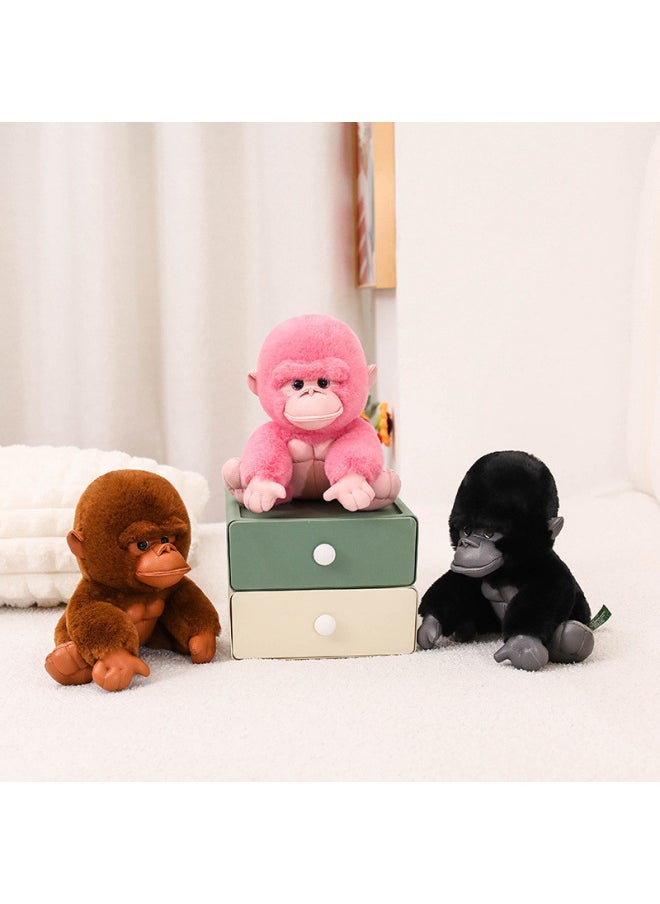 null - Plush King Kong Orangutan Doll Cute Cuddle Companion Doll Home Store Activity Ornaments Gifts-Specifications:30CM-Color:Blue - Image 1