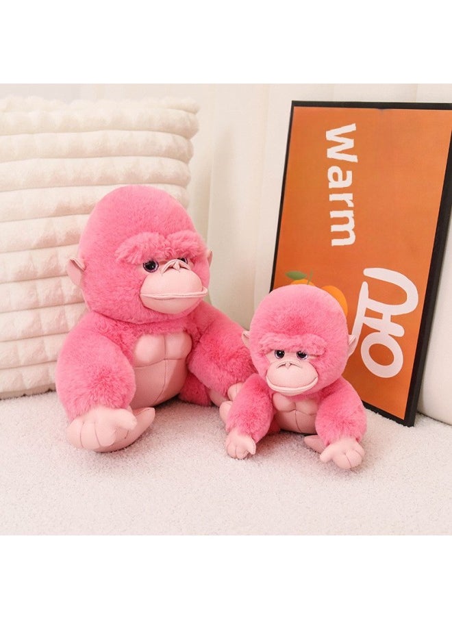 null - Plush King Kong Orangutan Doll Cute Cuddle Companion Doll Home Store Activity Ornaments Gifts-Specifications:30CM-Color:Blue - Image 1