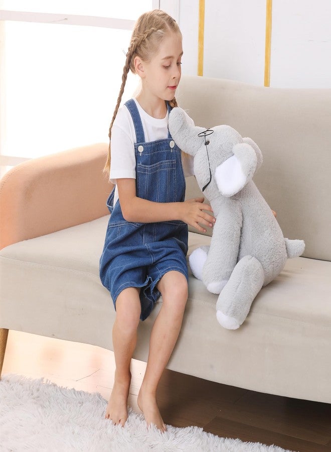 WeBingo Elephant Weighted Stuffed Animals, 5 Pounds Weighted Plush Toy 27" Comfort Big Weighted Throw Pillow Cute Elephant Plush Gifts for Kids & Adults(Gray Elephant, 27 Inch | 5 lbs) - Image 5