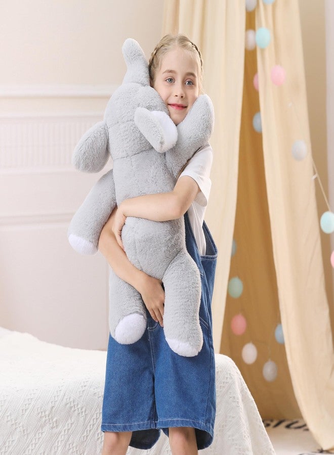 WeBingo Elephant Weighted Stuffed Animals, 5 Pounds Weighted Plush Toy 27" Comfort Big Weighted Throw Pillow Cute Elephant Plush Gifts for Kids & Adults(Gray Elephant, 27 Inch | 5 lbs) - Image 4