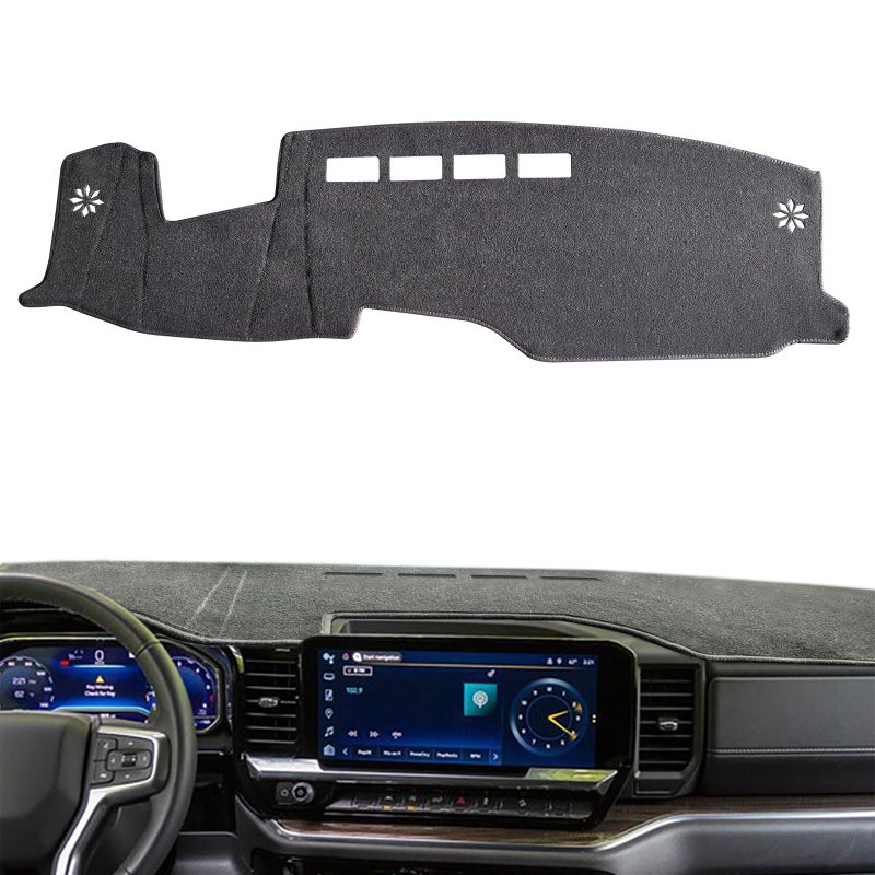 POSAID Dashboard Cover for 20222024 2025 Chevy Chevrolet SilveradoGMC Sierra 1500 Dash Cover for 2024 2025 Silverado Sierra 2500HD 3500HD Gray