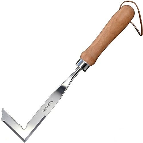 GREBSTK Crack Weeder Crevice Weeding Tool Manual Weeder Beech Handle Lawn Yard Gardening Tool - Image 1