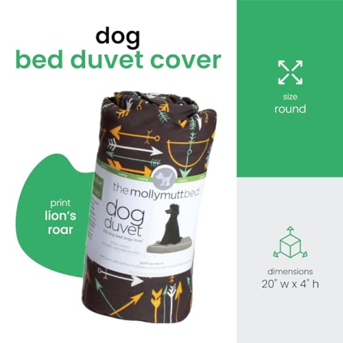 Molly Mutt Petite Dog Duvet Cover Round Papillon Print Measures 20 x 4 100 Cotton Durable Breathable Sustainable Machine Washable Dog Bed Cover PreShrunk - Image 3