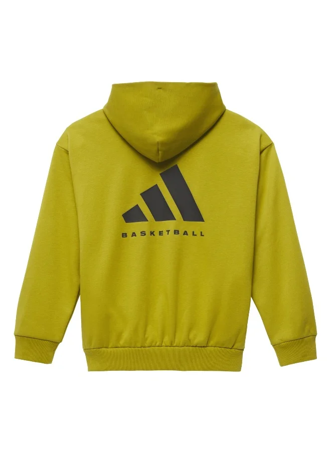 Adidas Adidas One Fl Hoody Green Basketball Sweatshirts For Unisex Xs