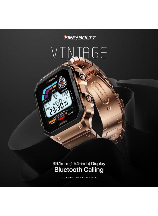Fire-Boltt Fire-Boltt Vintage Smartwatch 39.1mm (1.52 inch) TFT Display, Stainless Steel Design, Bluetooth Calling, Multiple Sports Modes, Weather Updates, Smart Reminders - Image 2