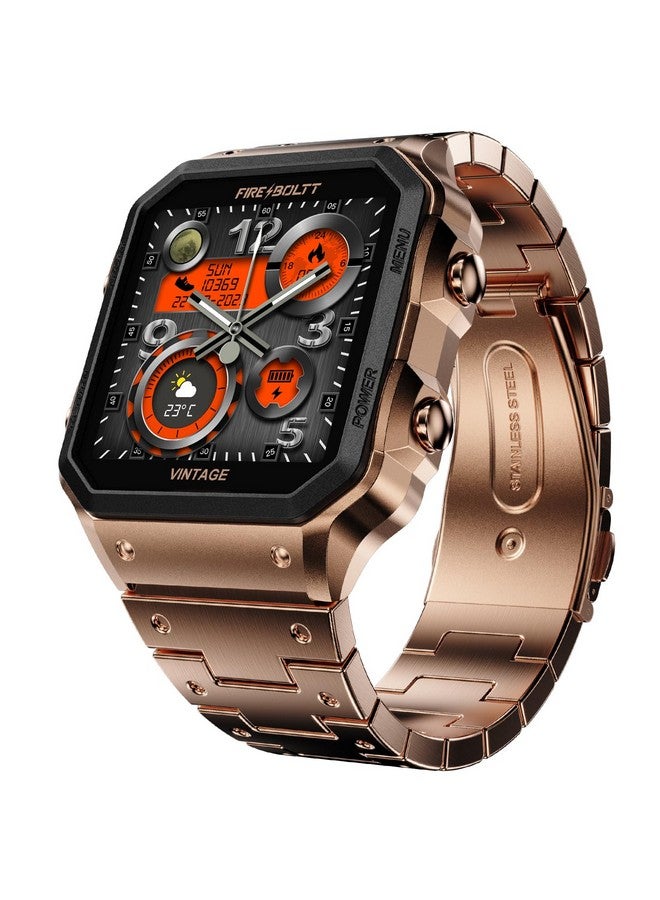 Fire-Boltt Fire-Boltt Vintage Smartwatch 39.1mm (1.52 inch) TFT Display, Stainless Steel Design, Bluetooth Calling, Multiple Sports Modes, Weather Updates, Smart Reminders - Image 1