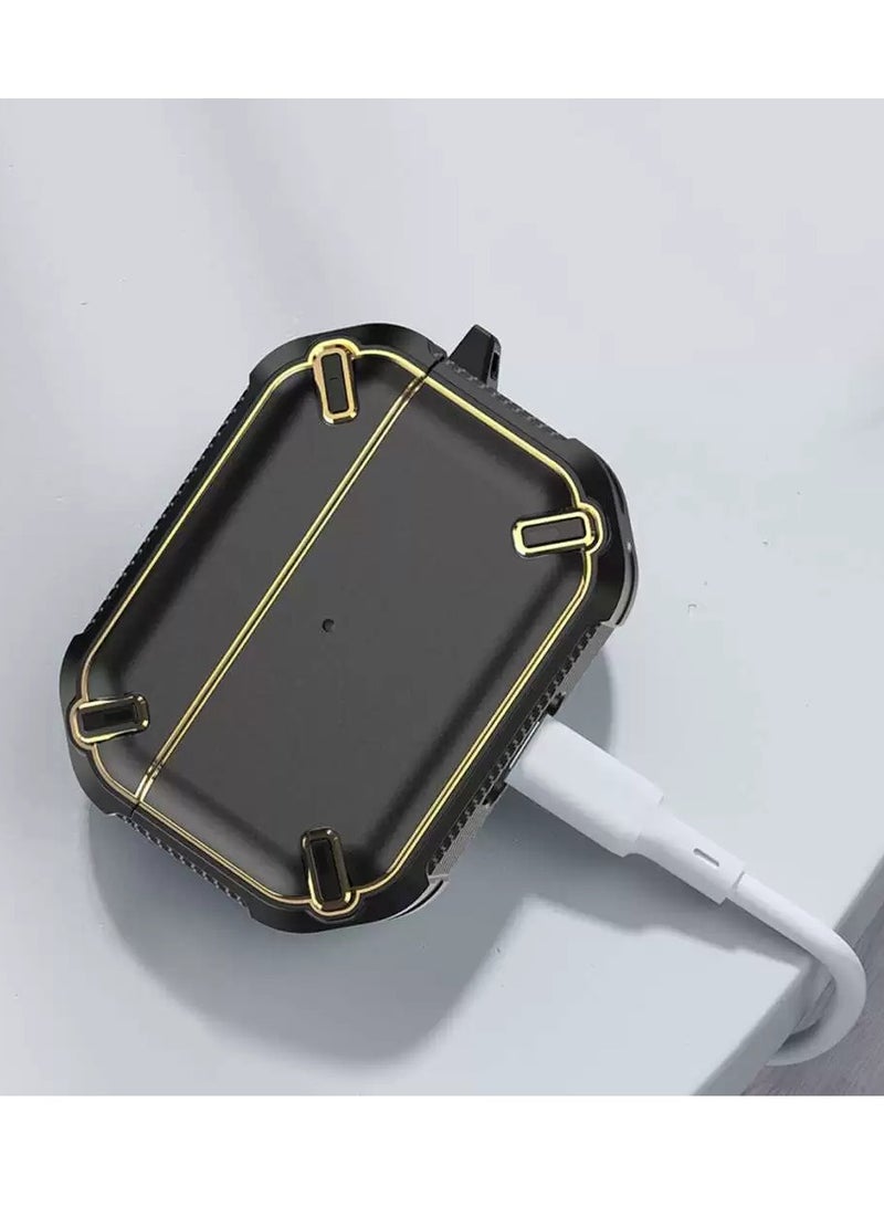 Airpods PRO Metal Armor Hard Silicon case Black  - Image 5