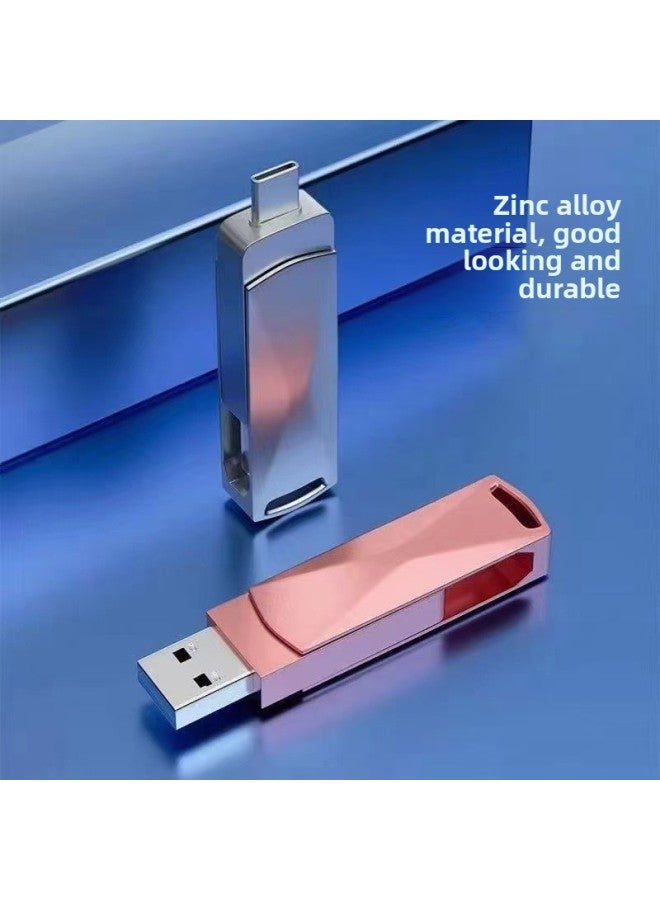 Type-c Mobile Phone U Disk 32g High-speed Usb3.0 Computer Dual-use OTG Dual-interface Metal U Disk-Color:Gunmetal Color-Capacity:USB3.0 32GB - Image 3