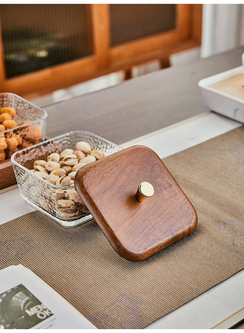 Vonqu Wood Grain Fruit Plate – Versatile Serving Tray for Dried Fruits, Nuts, Candy, Cookies, Chips, and Party Snacks - Image 4