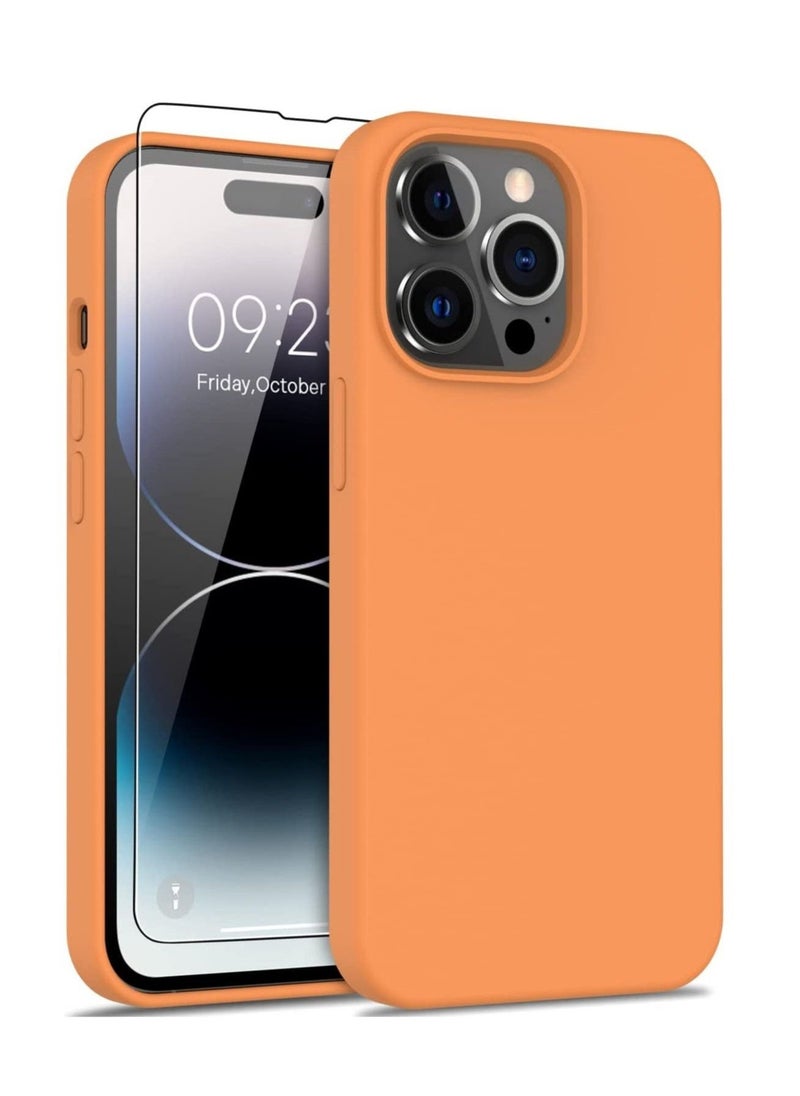 Raxoom iPhone 14 Pro Max Case with Screen Protector Soft Flexible Silicone Gel Rubber Bumper Cover Slim Fit Shockproof Protective Phone Case for iPhone 14 Pro Max - Image 1