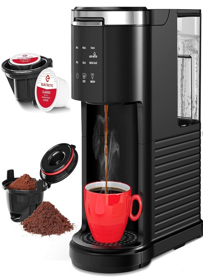 COWSAR Single Serve Coffee Maker, 2 in 1 Coffee Capsule & Ground Coffee Brewer, 40 Oz Removable Water Tank, 5 Brew Sizes 6-14 Oz, Self-cleaning Fast Heating Coffee Machine for Home Office - Image 1