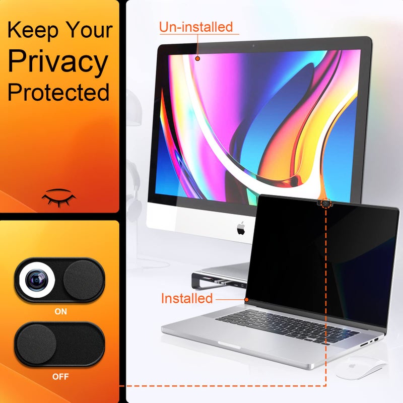 Mamol Privacy Screen MacBook Pro 16 Inch 2021-2024 (M1-M2-M3-M4,), Magnetic Removable Anti Blue Light Glare Filter Privacy Screen Protector - Image 2