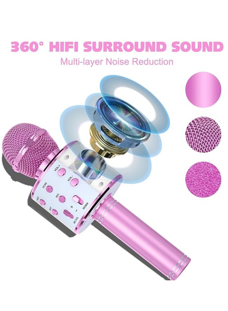 ELTRAZONE Kids Karaoke Microphone 2 Pack – Wireless Bluetooth Singing Mic with Portable Handheld Speaker, Perfect Christmas & Birthday Gifts for Girls and Boys Ages 4-12 (Blue & Pink) - Image 4