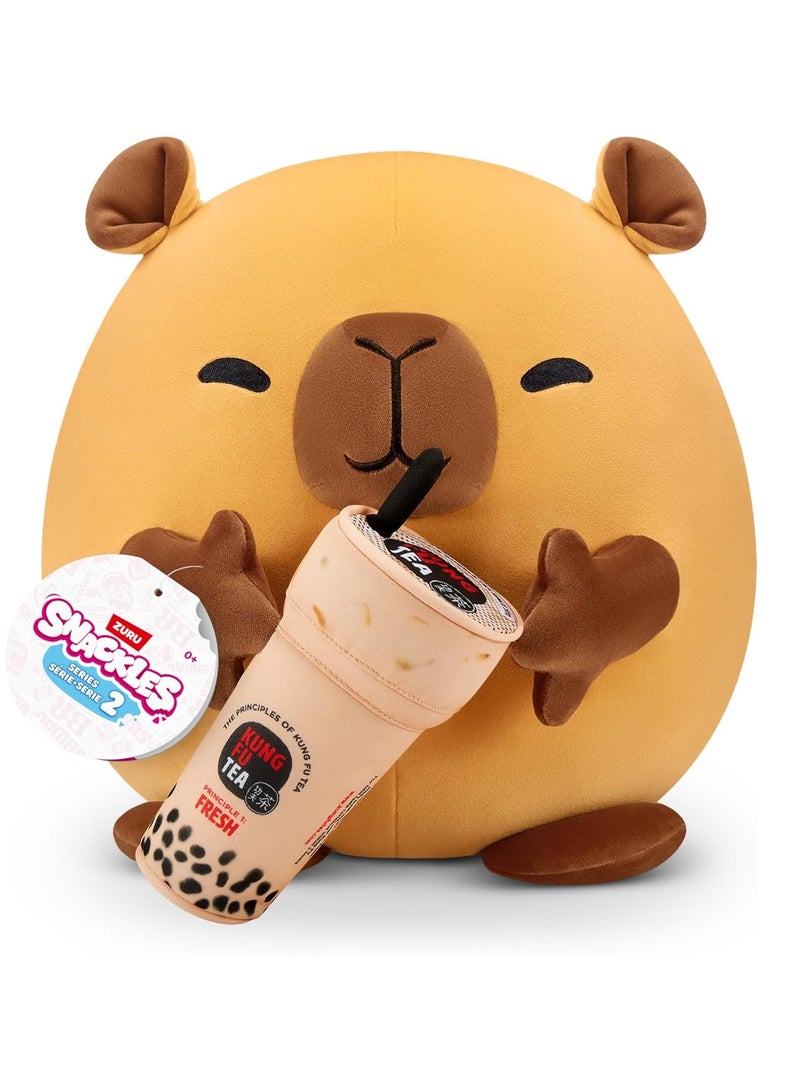 Snackles - 14" Plush - Capybara & Kung Fu Tea (Bubble Tea) - Image 2