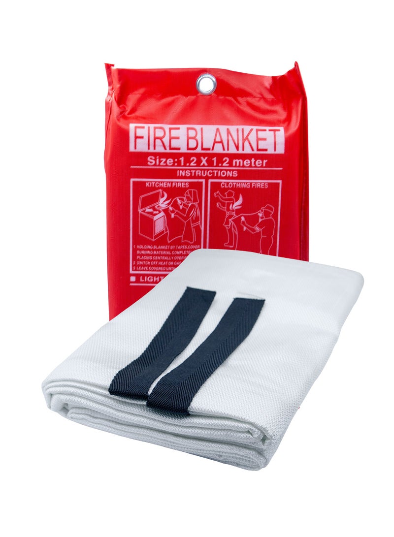 درافل بطانية طوارئ مقاومة للحريق من دورافيل، مصنوعة من الألياف الزجاجية، مقاومة للحريق، مع طبقة سيليكون مزدوجة الجوانب، مناسبة للمنزل، المطبخ، الموقد، الشواية، السيارة، المكتب، المستودع (1.8 × 1.8 بوصة) - Image 1