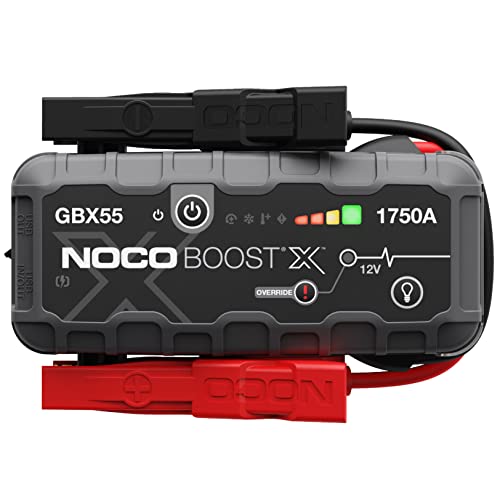 NOCO Boost X GBX55 1750A 12V شاحن قفز محمول آمن للغاية من الليثيوم، حزمة تعزيز بطارية السيارة، شاحن باور بانك USB-C، وكابلات قفز لمحركات الغاز حتى 7.5 لتر والديزل حتى 5.0 لتر - Image 1
