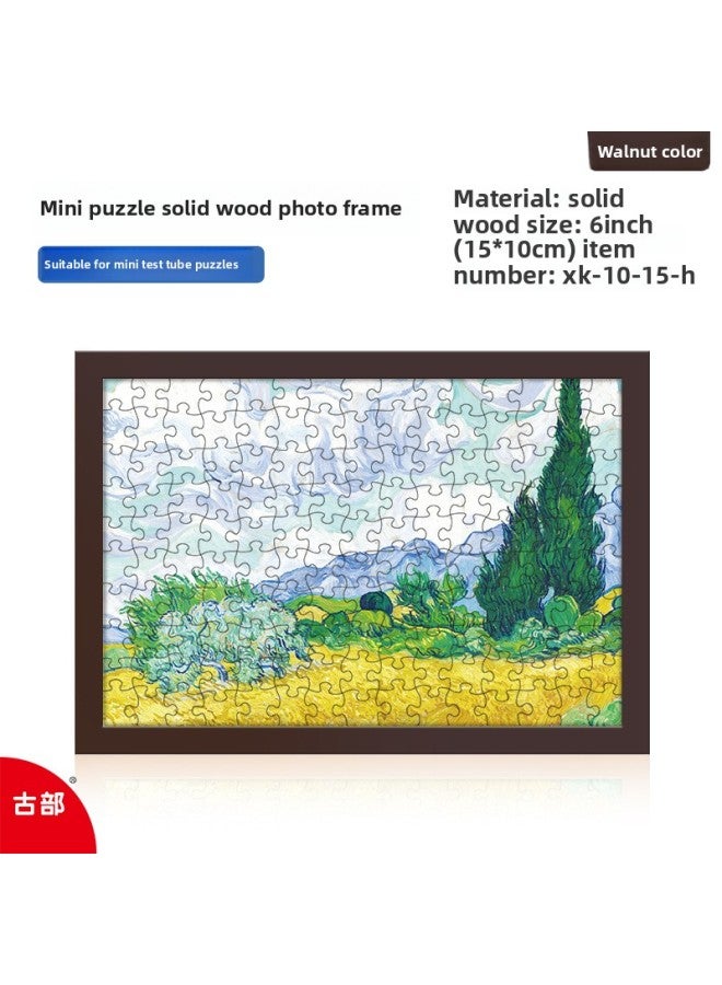 Solid Wood Photo Frame Mounted Creative Picture Frame Wall Hanging 500 Pieces 1000 Pieces Puzzle Special Picture Frame Wooden Exquisite Picture Frame-Color:Tube Puzzle Box-walnut - Image 1