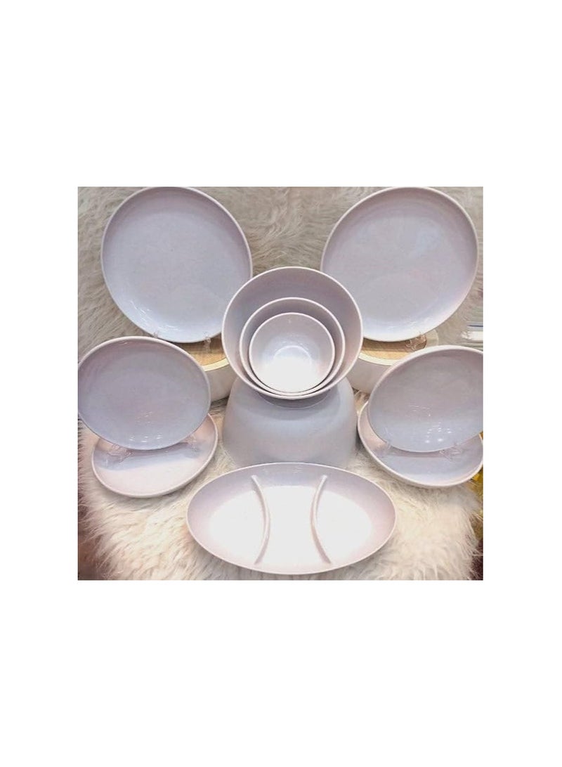 طقم عشاء فاخر 26 قطعة – عالي الجودة، آمن للميكروويف وغسالة الأطباق – لإطلالة أنيقة وعصرية على سفرتك - Image 1