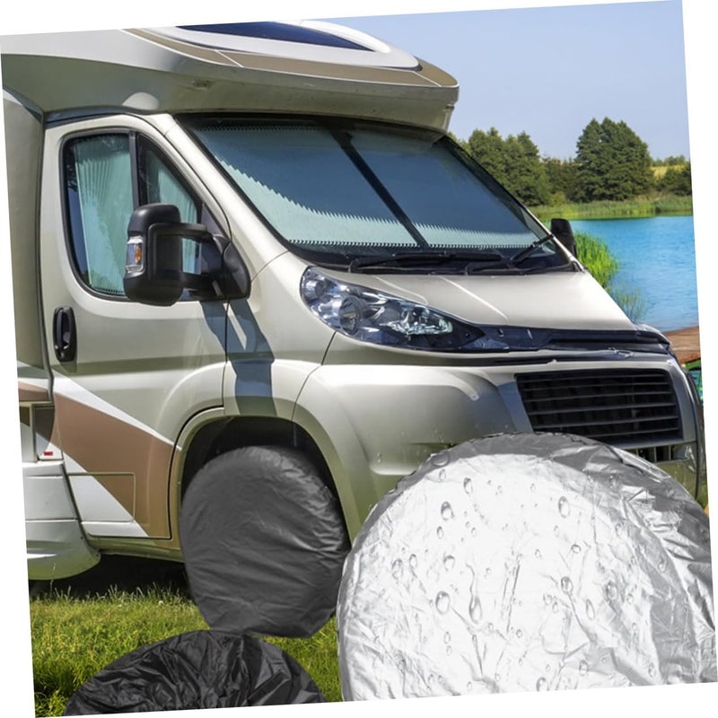 ULTECHNOVO 4pcs Tire Covers for Rvs Trailers Campers Dustproof Protection for Spare Tires Fits Uv and Snow Resistance - Image 2