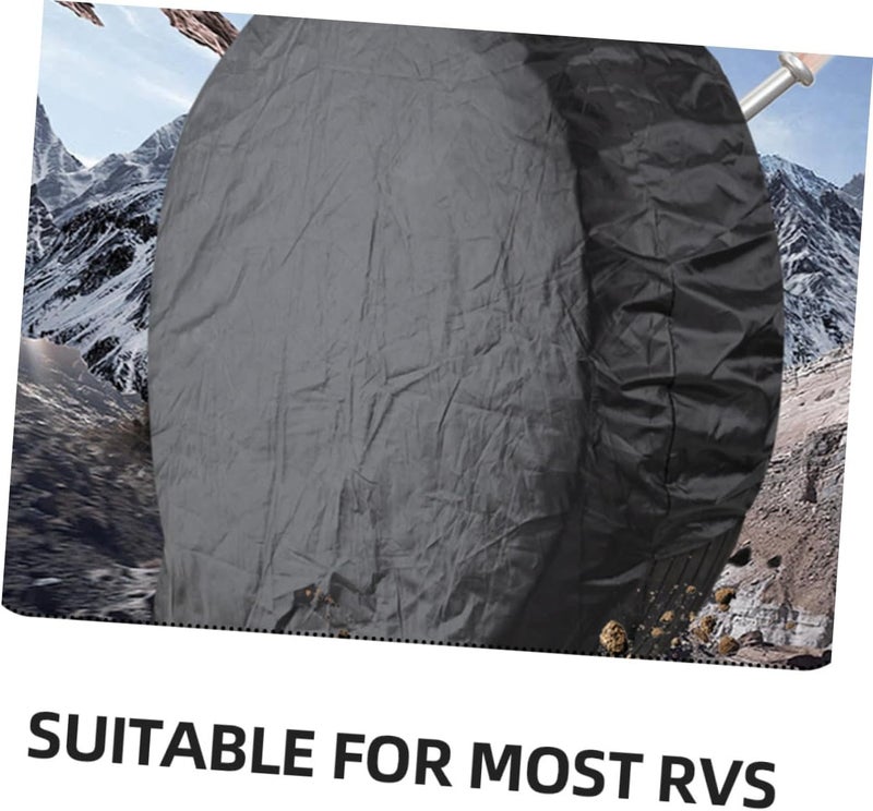 ULTECHNOVO 4pcs Tire Covers for Rvs Trailers Campers Dustproof Protection for Spare Tires Fits Uv and Snow Resistance - Image 4