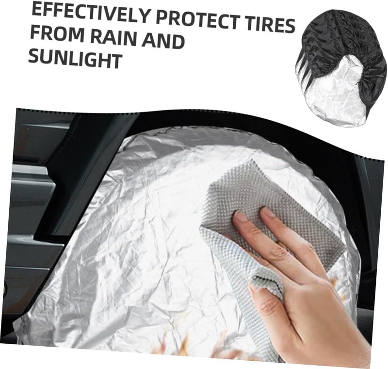 ULTECHNOVO 4pcs Tire Covers for Rvs Trailers Campers Dustproof Protection for Spare Tires Fits Uv and Snow Resistance - Image 3