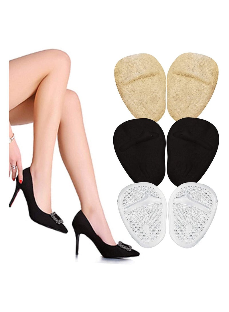 3 Pairs Metatarsal Pads Foot Cushions Nonslip  Reusable Great for High Heels - Image 1